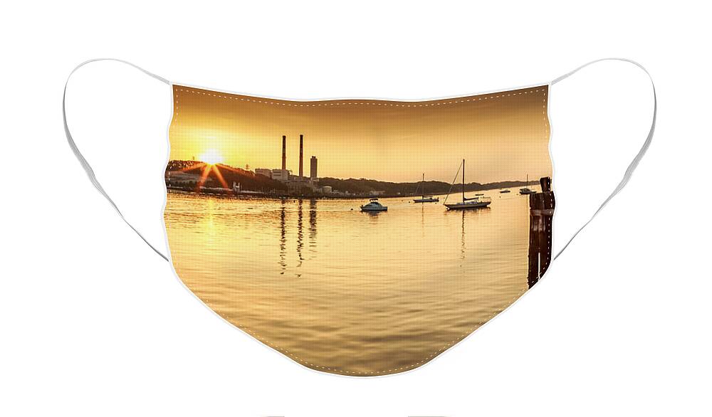 Long Island Face Mask featuring the photograph Port Jefferson #1 by Mihai Andritoiu