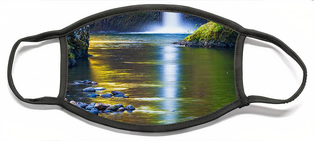 America Face Mask featuring the photograph Punchbowl Falls #1 by Inge Johnsson