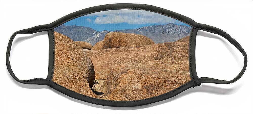 Travel Face Mask featuring the photograph Rocky Landscape, Alabama Hills, Ca #1 by Richard and Ellen Thane