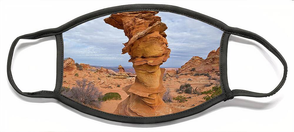 00559259 Face Mask featuring the photograph Sandstone Formation Vermillion Cliffs by Yva Momatiuk John Eastcott