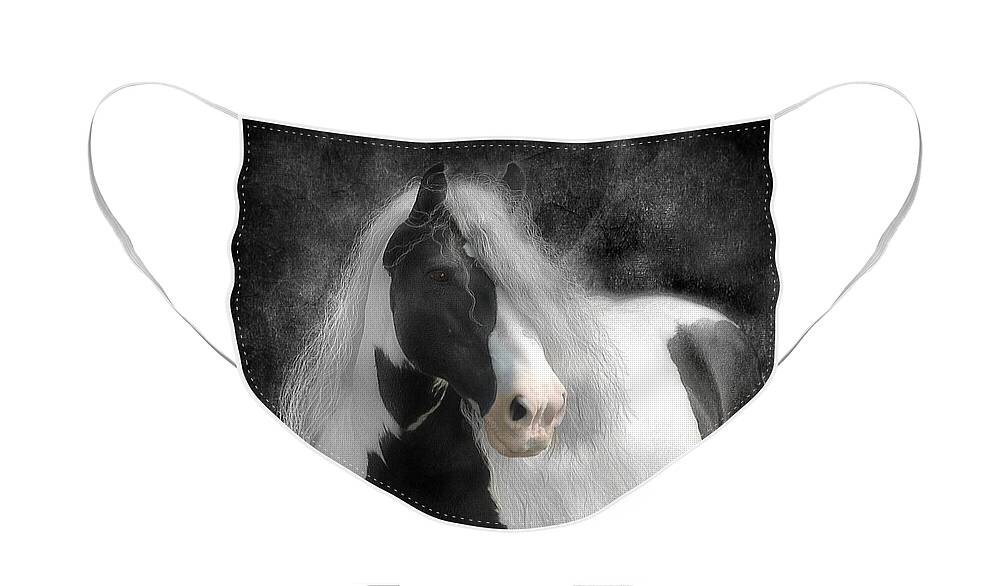 Horses Face Mask featuring the digital art Slainte #1 by Fran J Scott