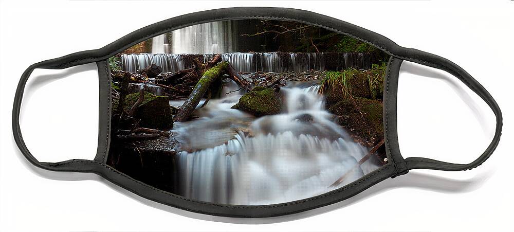 Waterfall Face Mask featuring the photograph Waterfall #1 by Ivan Slosar