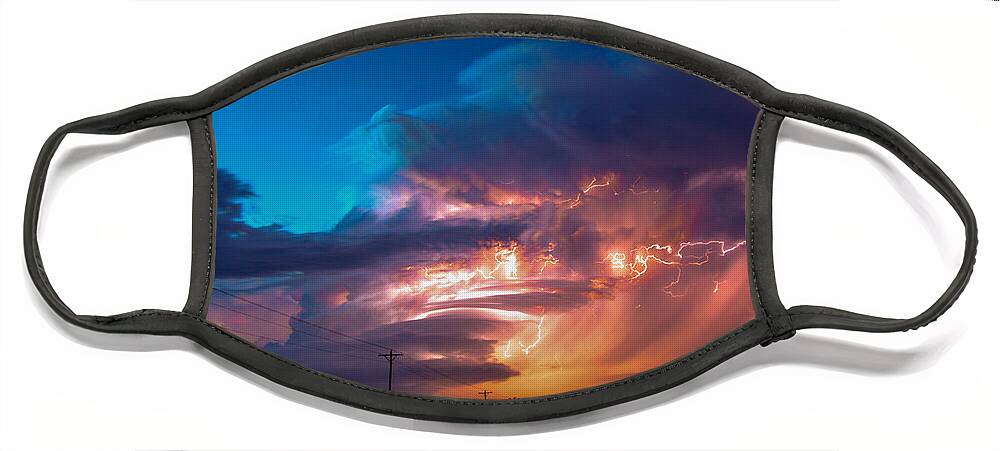 Stormscape Face Mask featuring the photograph Wicked Good Nebraska Supercell #20 by NebraskaSC