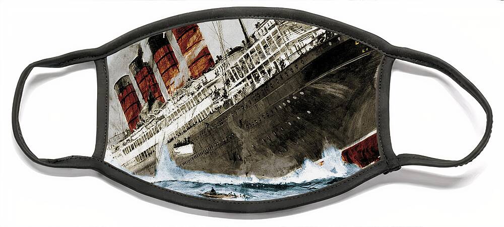 History Face Mask featuring the photograph Wwi, Sinking Of The Rms Lusitania, 1915 #1 by Science Source