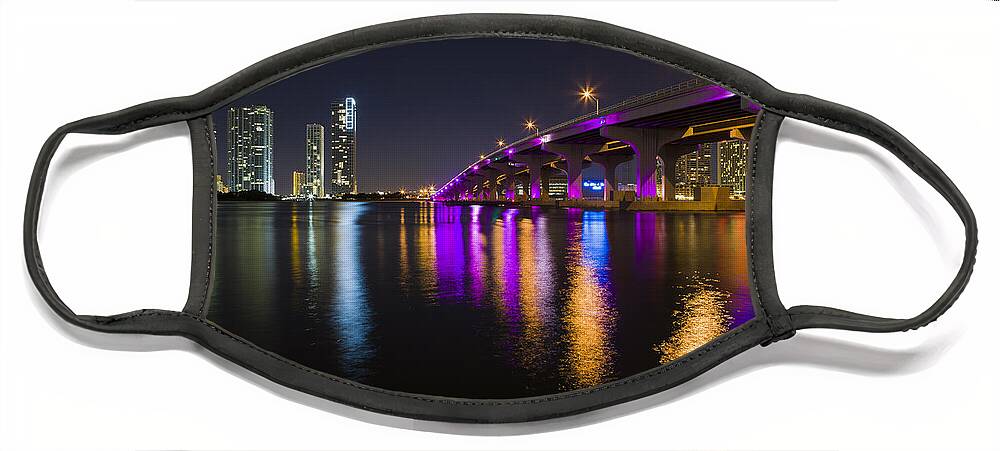 Architecture Face Mask featuring the photograph Miami Downtown Skyline #15 by Raul Rodriguez