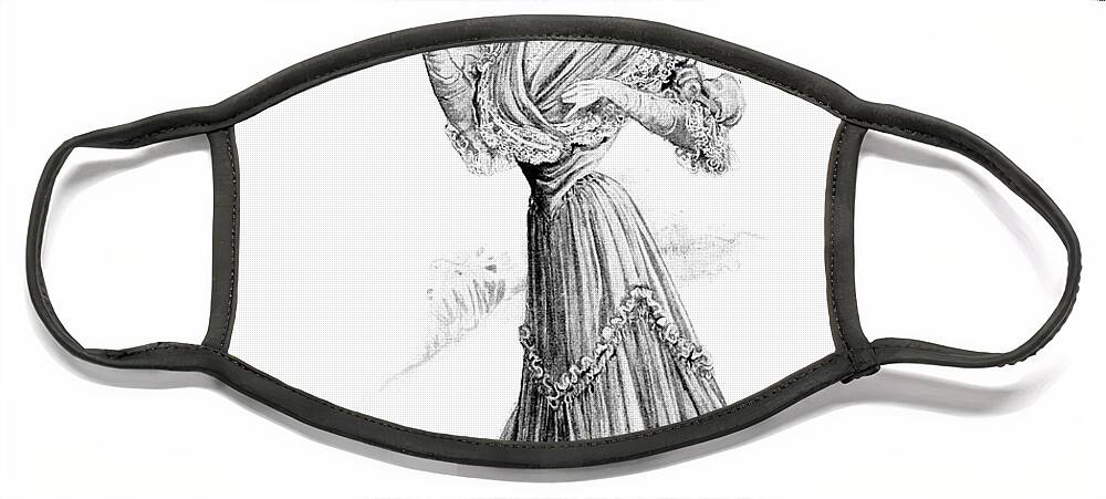 1890s 1900s Womens Fashion Wasp Waist Face Mask by Vintage Images - Fine  Art America