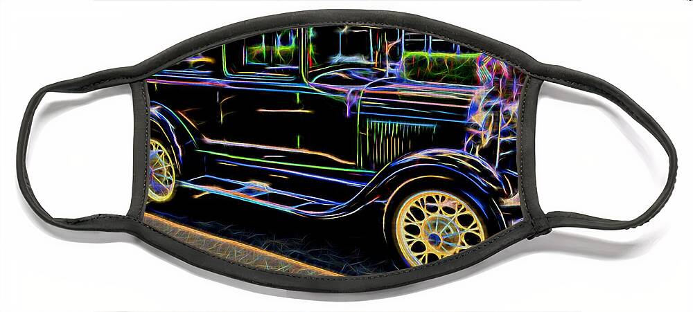 Ford Face Mask featuring the photograph 1929 Ford Model A - Antique Car by Gary Whitton