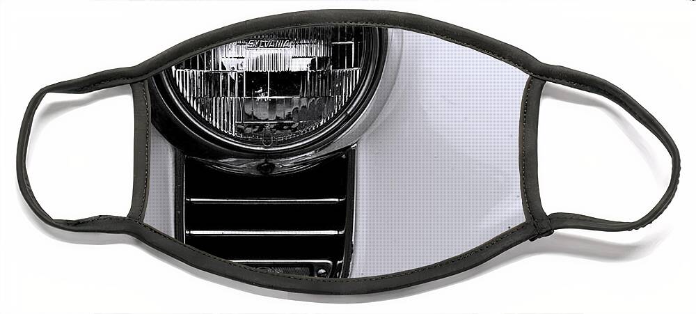 Automobile Face Mask featuring the photograph 1952 Olds Headlight by Ron Roberts