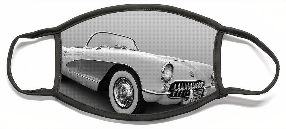 Chevy Face Mask featuring the photograph 1956 Corvette by Bill Dutting