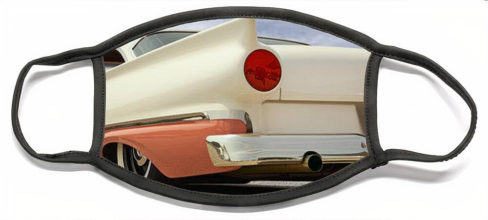 1957 Ford Face Mask featuring the photograph 1957 Ford Fairlane Lowrider by Mike McGlothlen
