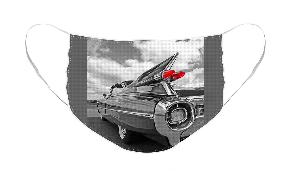 Cadillac Face Mask featuring the photograph 1959 Cadillac Tail Fins by Gill Billington