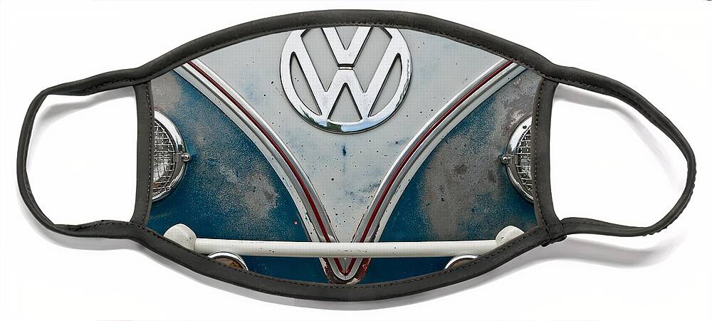 Volkswagen Face Mask featuring the photograph 1965 VW Volkswagen Bus by Jani Freimann
