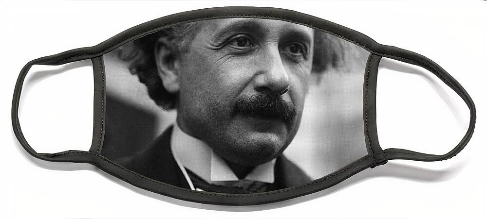 Science Face Mask featuring the photograph Albert Einstein, German-american #2 by Science Source