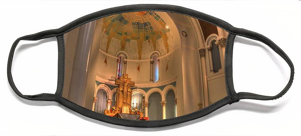 Mn Churches Face Mask featuring the photograph All Saints Catholic Church #2 by Amanda Stadther