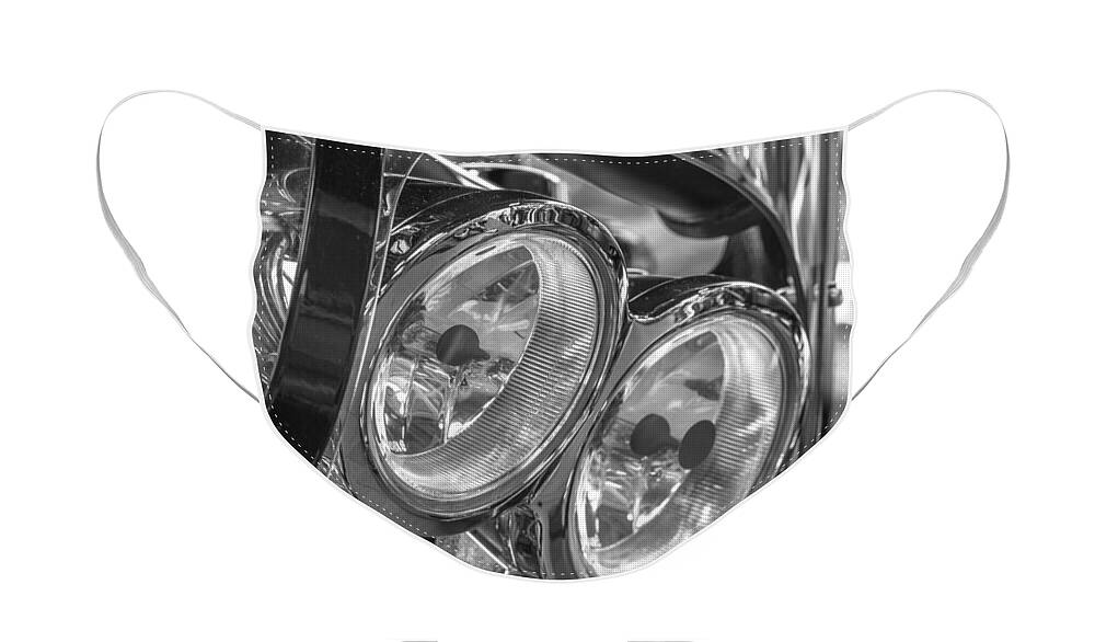 Arley Davidson Face Mask featuring the photograph 2 Harley Lights by John McGraw