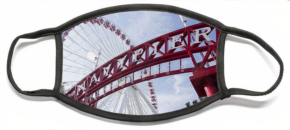 Navy Pier Face Mask featuring the photograph Navy Pier by Patty Colabuono