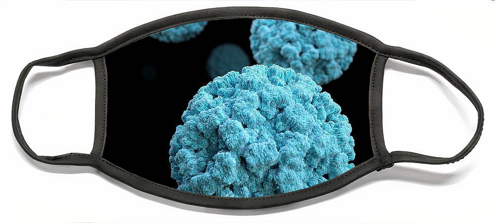 Science Face Mask featuring the photograph Norovirus, 3d Model #2 by Science Source