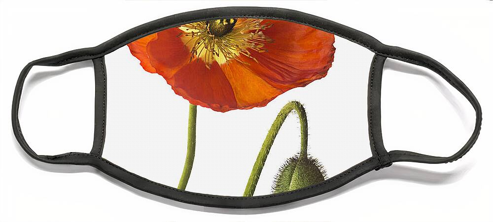 Flower Face Mask featuring the photograph Poppy by Endre Balogh