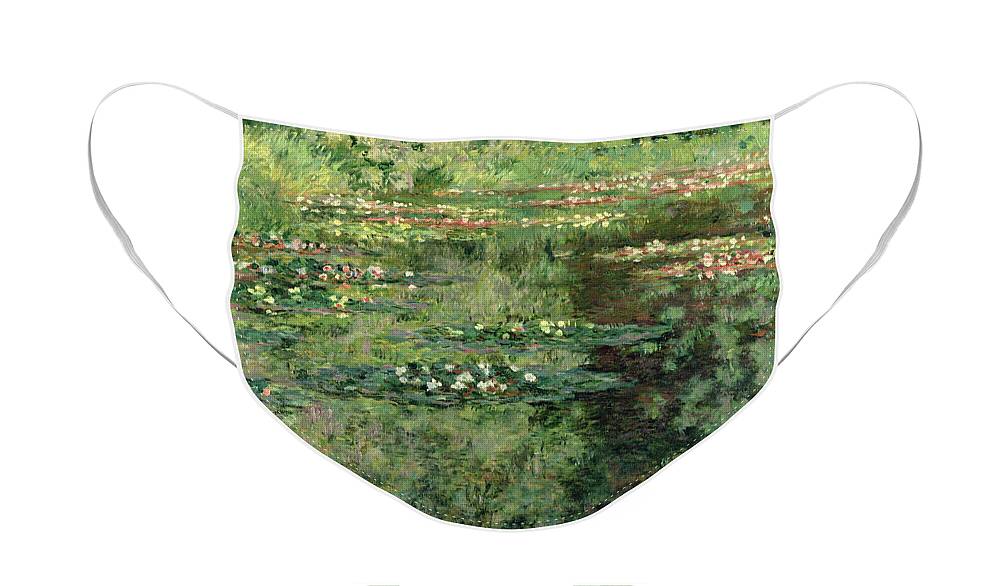 Etang Aux Nympheas Face Mask featuring the painting The Waterlily Pond by Claude Monet