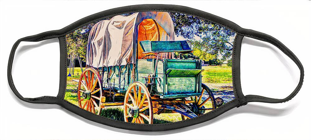 Antique Face Mask featuring the photograph Wagon #1 by Savannah Gibbs