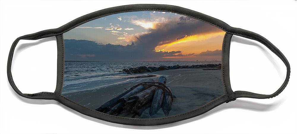 Washed Ahore Face Mask featuring the photograph Washed Ashore by Dale Powell