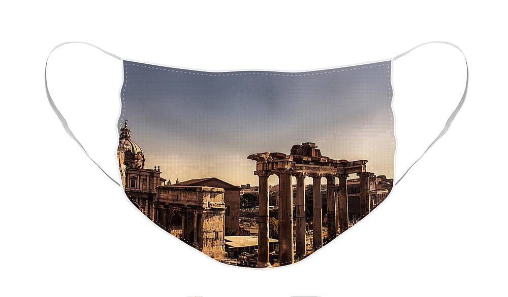 Italy Face Mask featuring the photograph Whispers from the Past - italian landscape - Rome #1 by AM FineArtPrints