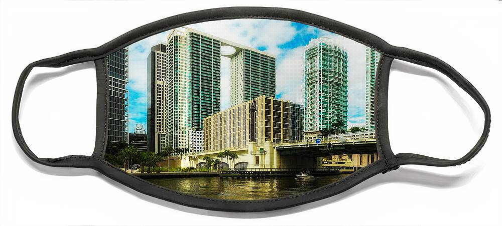 Architecture Face Mask featuring the photograph Downtown Miami by Raul Rodriguez
