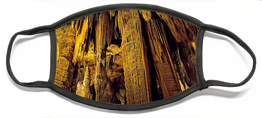 Geology Face Mask featuring the photograph Luray Caverns #3 by Mark Newman