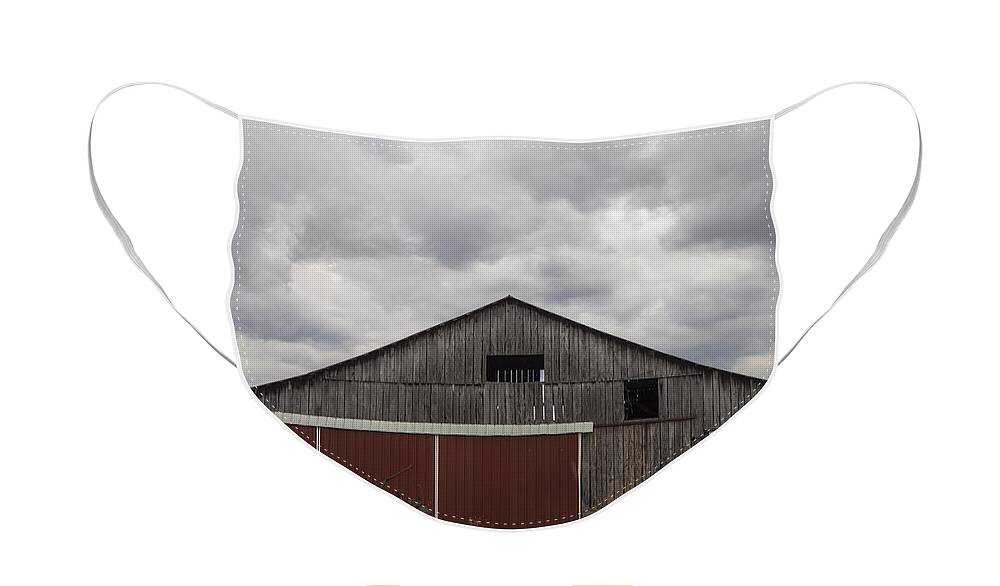 Kentucky Face Mask featuring the photograph 3 Red Door Barn by John McGraw