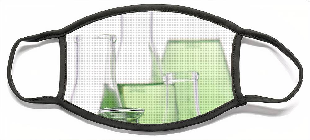 Flask Face Mask featuring the photograph Laboratory Equipment in Science Research Lab #30 by Science Research Lab