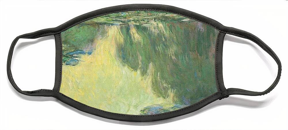 Monet Painting Face Mask featuring the painting Water Lilies #39 by Claude Monet