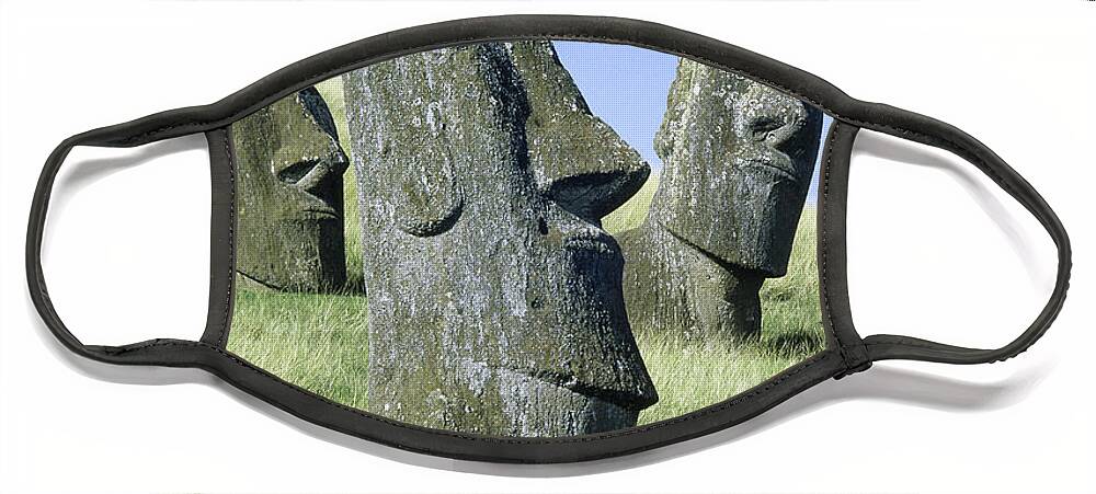 Ancient Face Mask featuring the photograph Easter Island #4 by George Holton