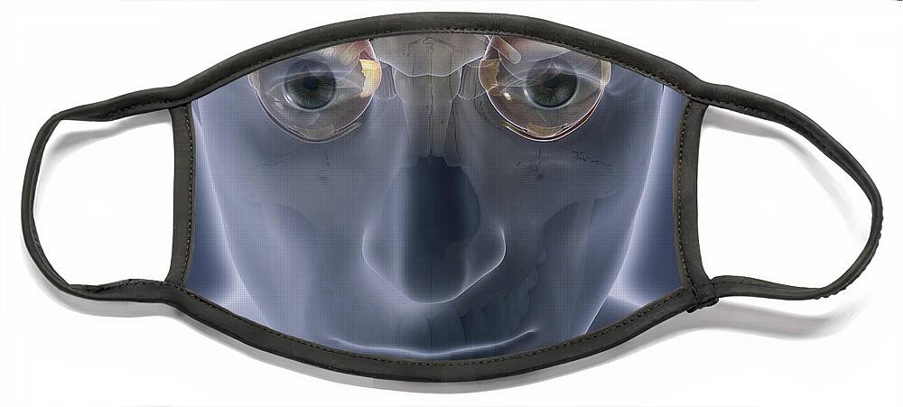 Digitally Generated Image Face Mask featuring the photograph Eye Anatomy #4 by Science Picture Co