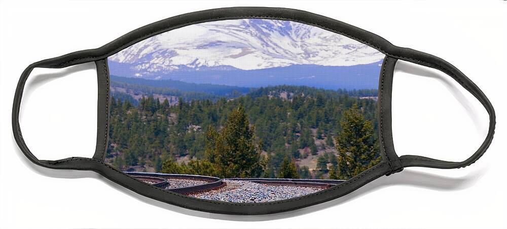 Union Pacific Face Mask featuring the photograph Freight on the Divide #4 by Steven Krull