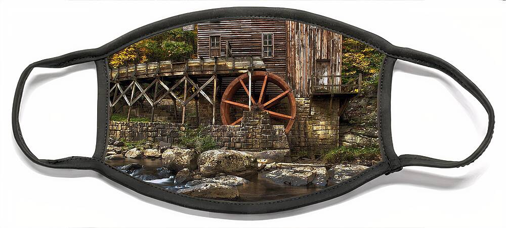 West Virginia Face Mask featuring the photograph Glade Creek Mill #4 by Robert Fawcett