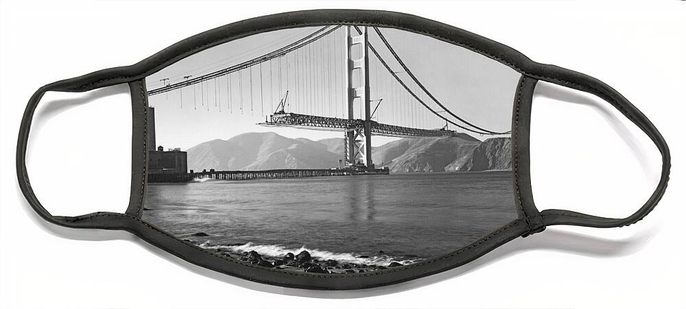 1937 Face Mask featuring the photograph Golden Gate Bridge #7 by Underwood Archives