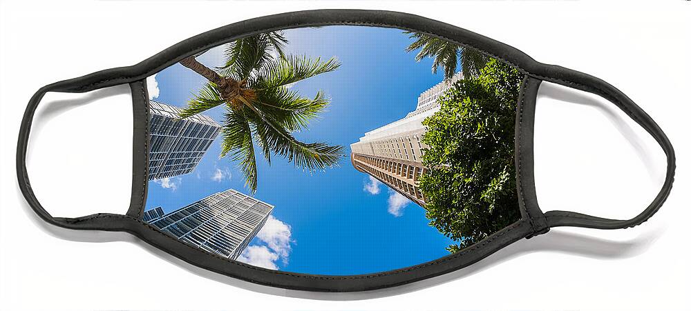 Architecture Face Mask featuring the photograph Downtown Miami #7 by Raul Rodriguez