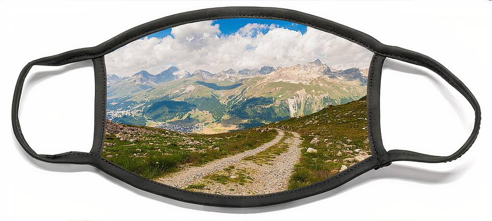 Bavarian Face Mask featuring the photograph Swiss Mountains #8 by Raul Rodriguez