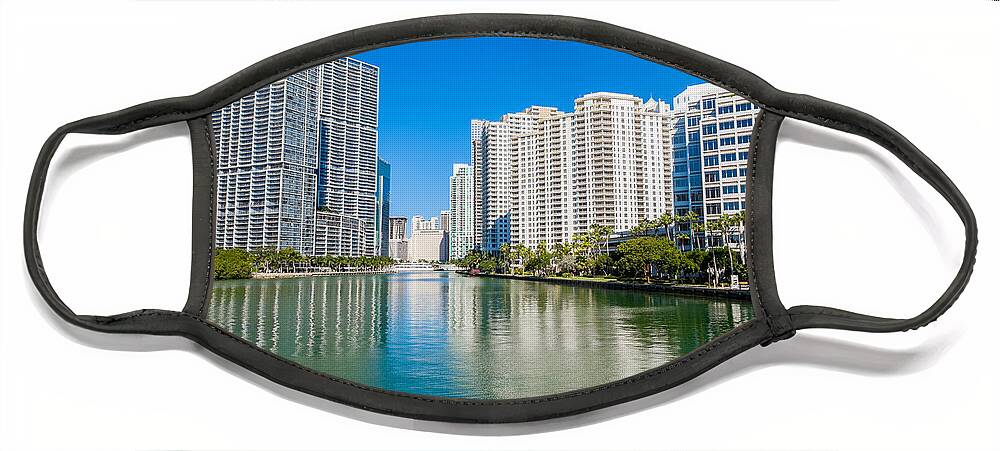 Architecture Face Mask featuring the photograph Downtown Miami #9 by Raul Rodriguez
