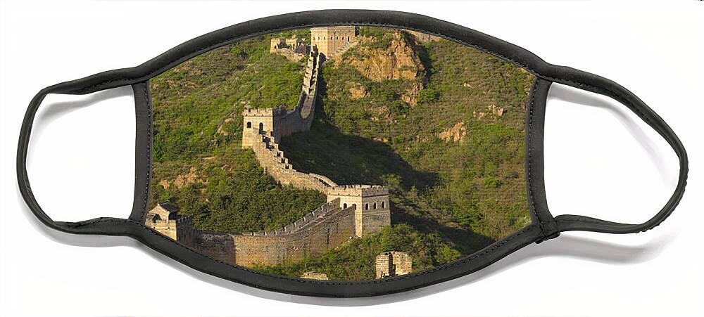 Great Wall Face Mask featuring the photograph Great Wall Of China #9 by John Shaw