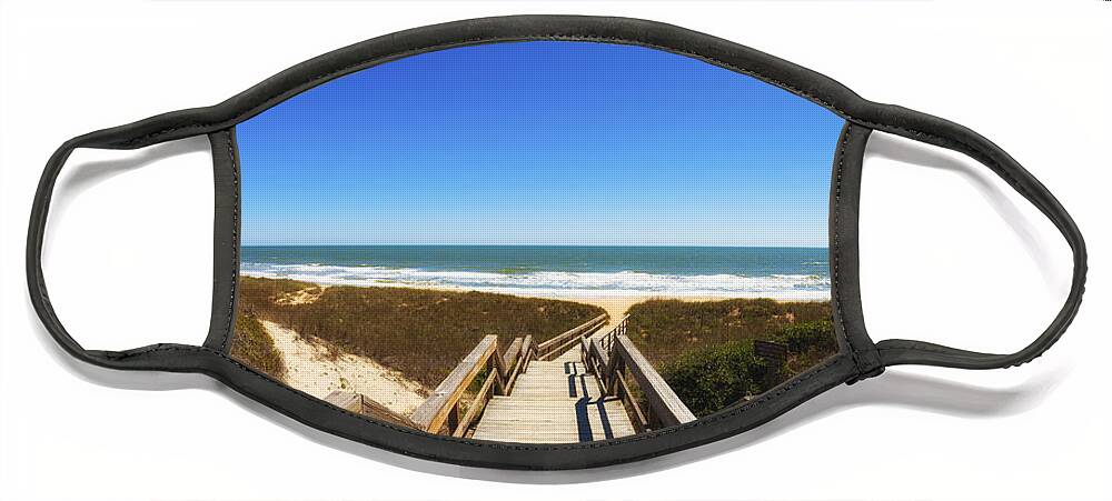 Atlantic Ocean Face Mask featuring the photograph Ponte Vedra Beach #9 by Raul Rodriguez