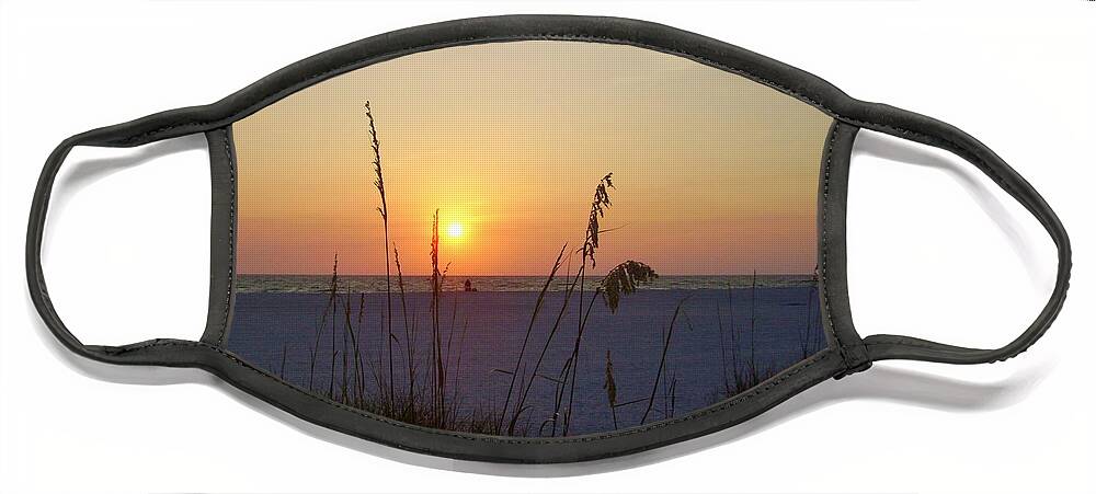 Ocean Face Mask featuring the photograph A Florida Sunset by Cynthia Guinn