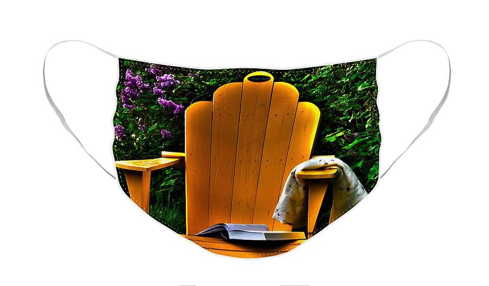 Adirondack Face Mask featuring the photograph A Well Deserved Rest by Randi Grace Nilsberg