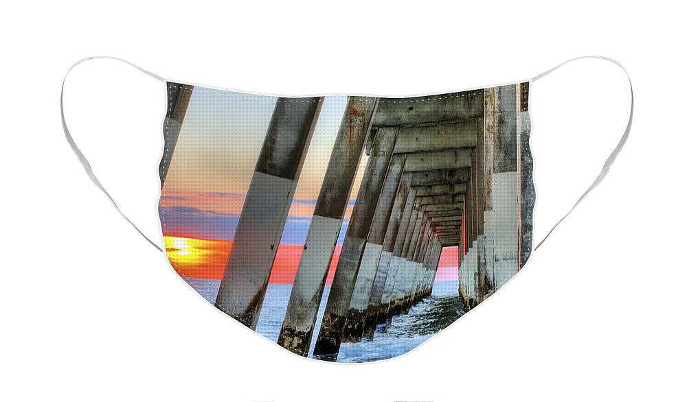 A Wrightsville Beach Morning Face Mask featuring the photograph A Wrightsville Beach Morning by JC Findley
