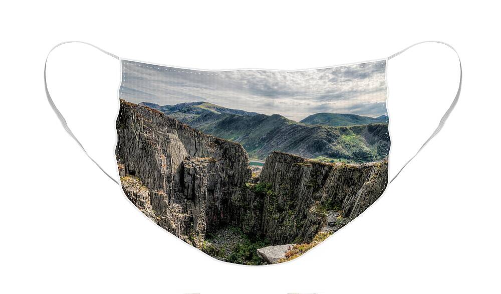Dinorwic Slate Quarry Face Mask featuring the photograph Abandoned Quarry by Adrian Evans