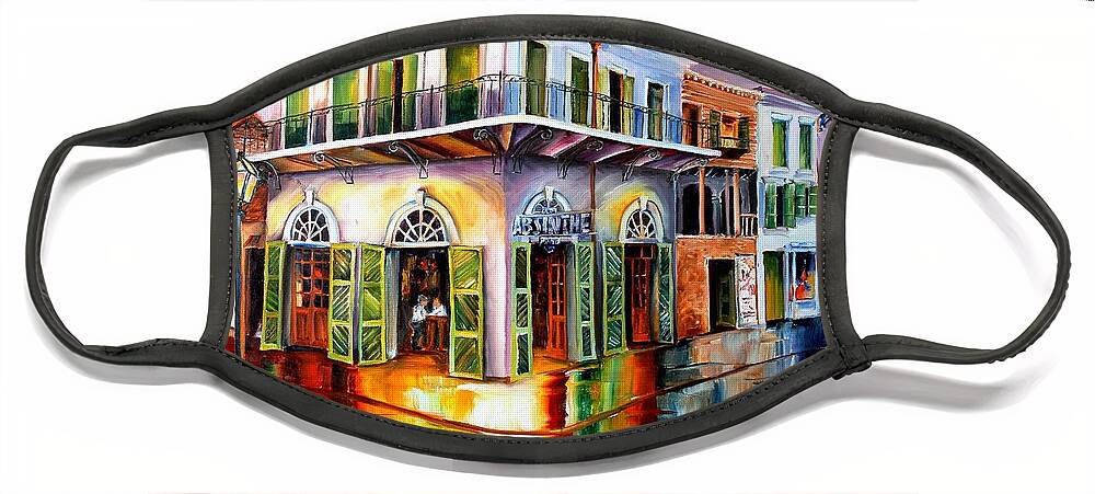 New Orleans Face Mask featuring the painting Absinthe House New Orleans by Diane Millsap