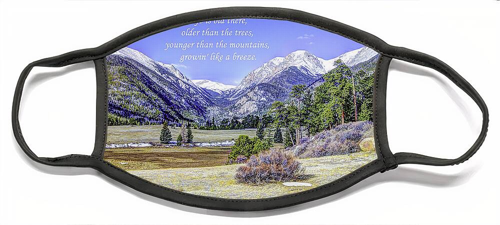 Colorado Face Mask featuring the photograph Across the Meadow 3 by Will Wagner