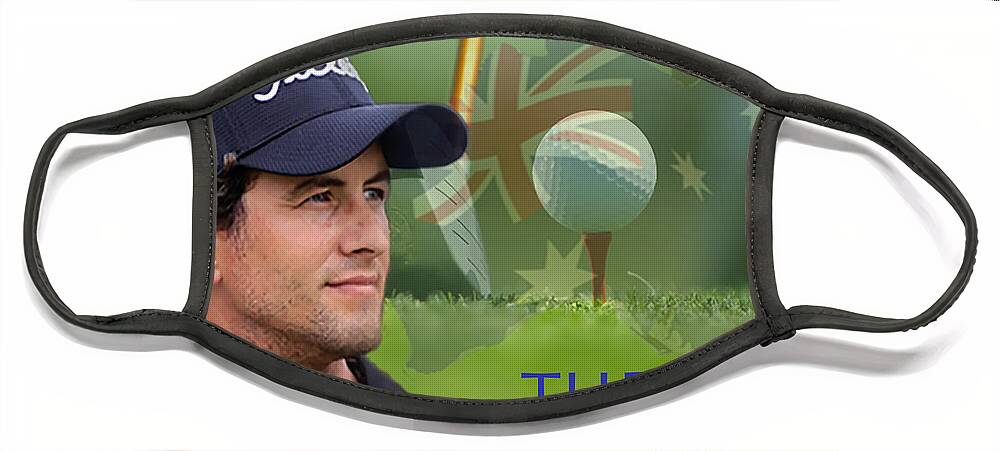 Golf Face Mask featuring the photograph Adam Scott by Spikey Mouse Photography