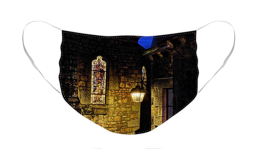 Alley Face Mask featuring the photograph Alley in Mont Saint Michel by Weston Westmoreland