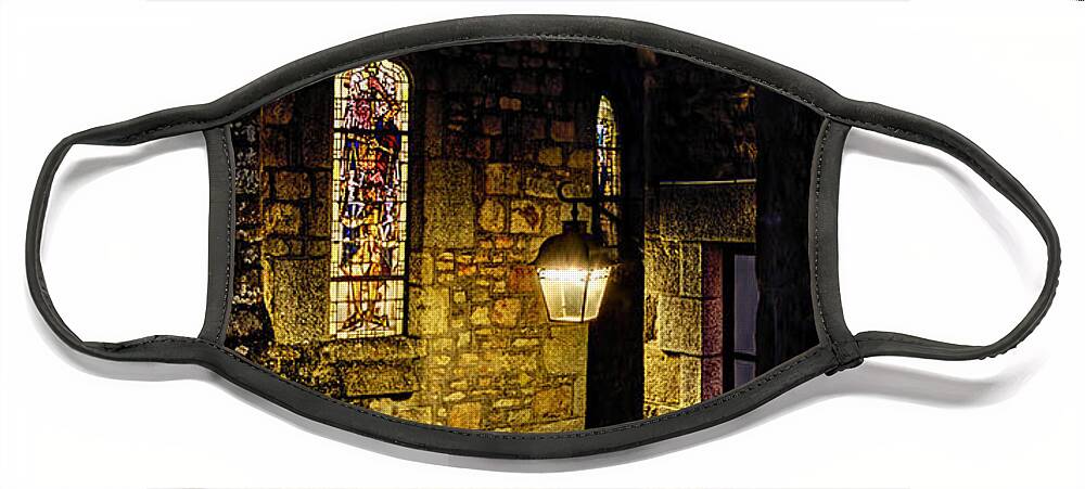 Alley Face Mask featuring the photograph Alley in Mont Saint Michel by Weston Westmoreland